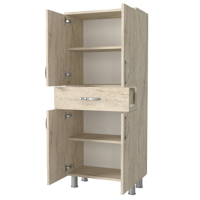 Hanah Home Gabinete de Baño Arizona 4 Doors Travertino Melamina 140x59.4x31.5 cm